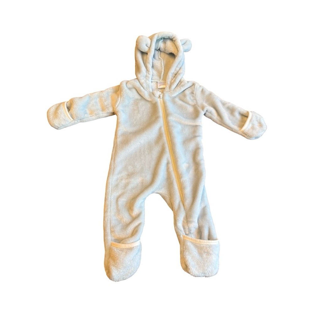 Adorable Cream Kids Footie with Ears